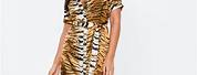 Tiger Print Shirt Dress