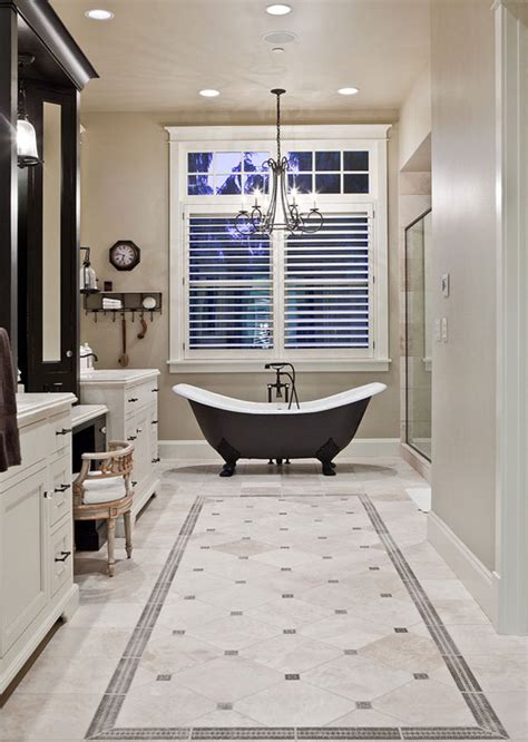 Traditional Bathroom Tile Floor Designs