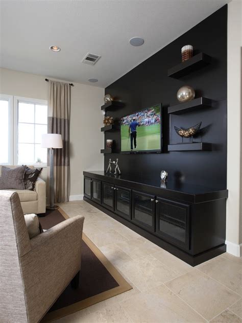 Traditional Living Room TV Wall Ideas