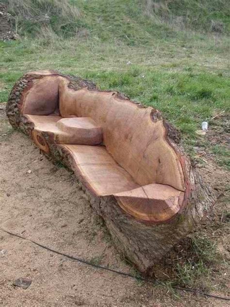 Tree Stump Bench Ideas