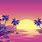 Tropical Beach Sunset Cartoon