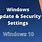 Update and Security Windows 10