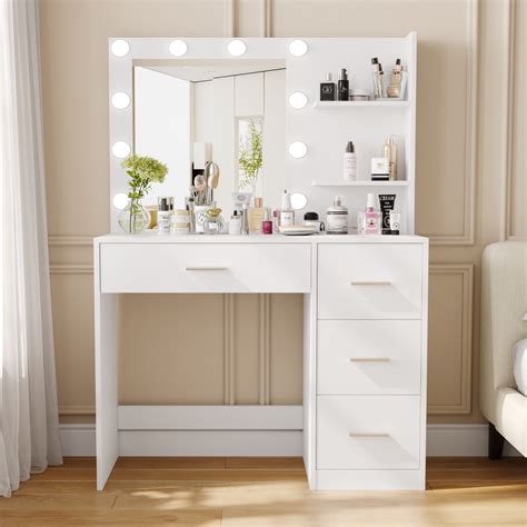 Vanity Dresser with Mirror and Lights