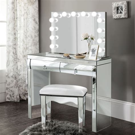 Vanity with Mirror and Chair