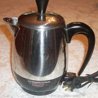 VINTAGE FARBERWARE PERCOLATOR No. 212 Electric Original Cord Coffee Pot Set  240 $24.99 - PicClick