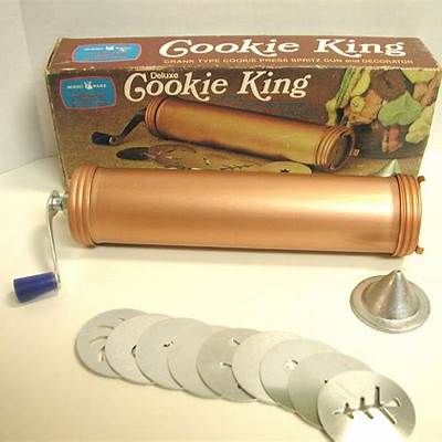 Scandinavian Nordic Ware Deluxe Cookie Press Cookie King Crank Type -   Log Cabin Decor