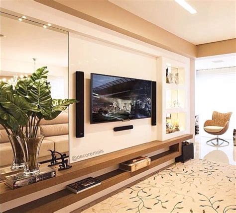 Wall Mounted TV Living Room Design