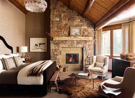 Warm Cozy Bedroom with Fireplace