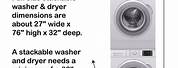 Washer Dryer Stack Unit Dimensions