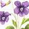 Watercolor Violets