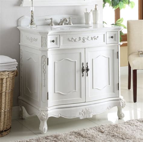 White Bathroom Vanity Cabinet 36