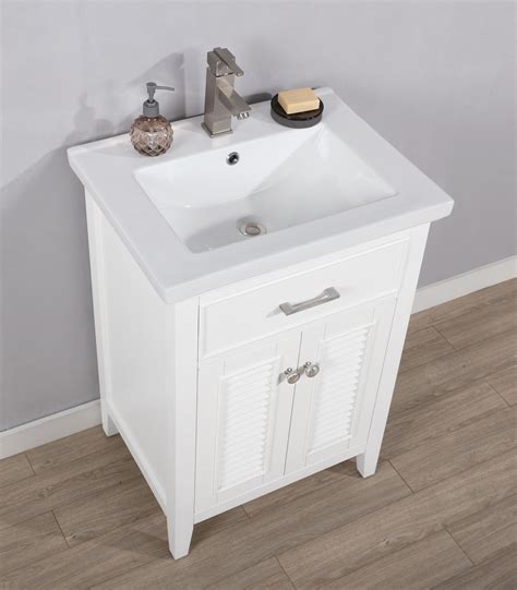 White Bathroom Vanity with Sink