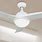 White Ceiling Fan with Light and Remote