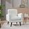 White Fabric Accent Chair