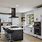 White Kitchen Cabinets with Black Appliances