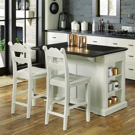 White Kitchen Island with Seating