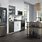White Kitchen with Black Stainless Appliances