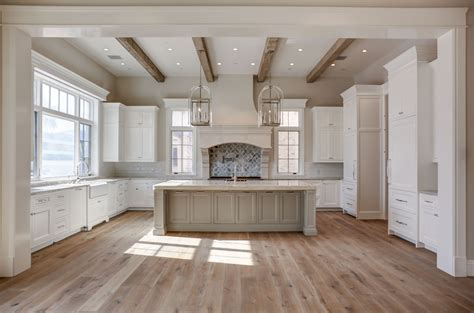 White Kitchen with Wood Floors