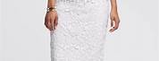 White Lace Pencil Skirt
