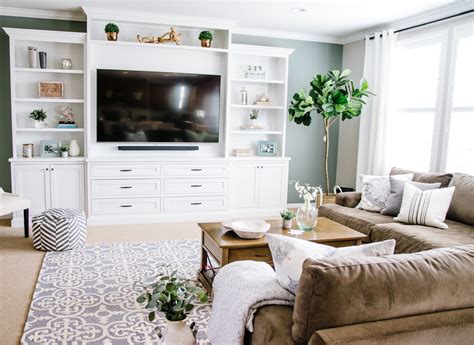White Living Room Cabinets