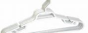 White Plastic Clothes Hangers with Clips