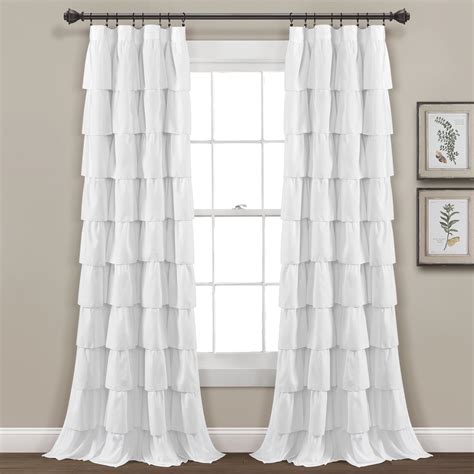 White Ruffle Curtains