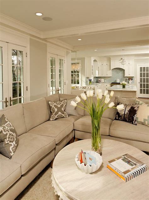 White and Beige Living Room