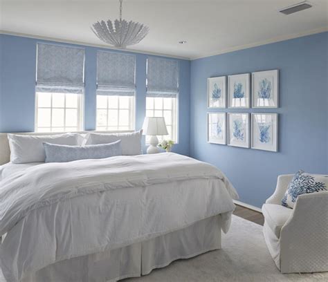 White and Blue Bedroom Walls