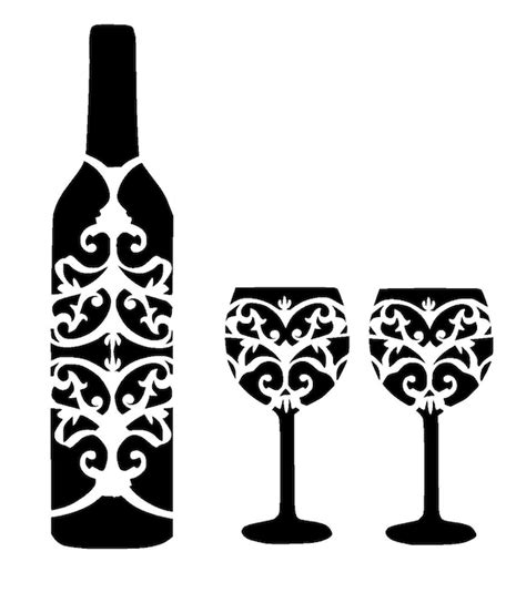 Wine Glass Stencils Printable