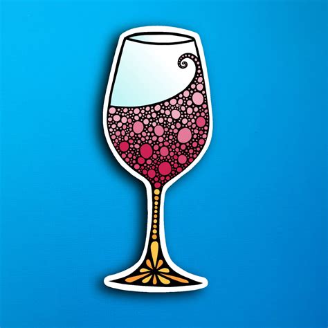 Wine Glass Stickers