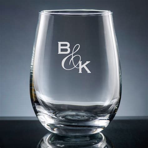 Wine Glasses with Initials