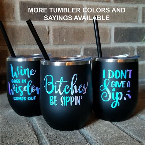 Wine Tumblers with Sayings