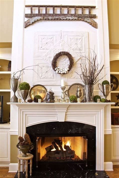 Winter Fireplace Mantel Decorating Ideas