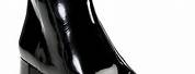 Women's Black Patent Leather Ankle Boots
