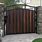 Wood Fence with Metal Gate