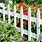 Wood Picket Garden Fence