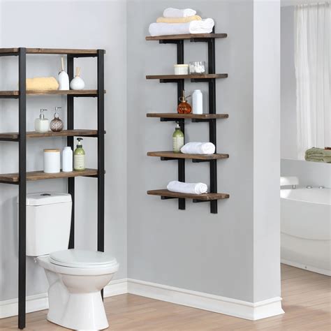 Wood Shelves for Bathroom Wall