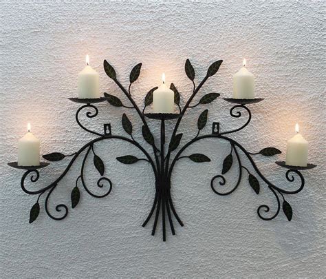 Wrought Iron Wall Candle Holders