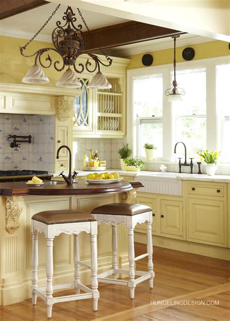 Yellow French Country Kitchen