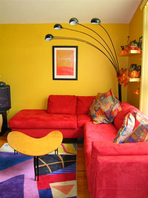 Yellow Red Living Room