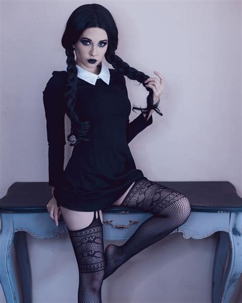 Addams Family Wednesday Cosplay Hot