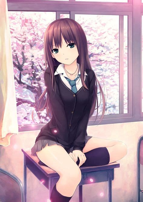 Adorable Anime School Girl