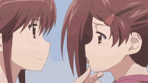 Anime Kissing Bra GIF
