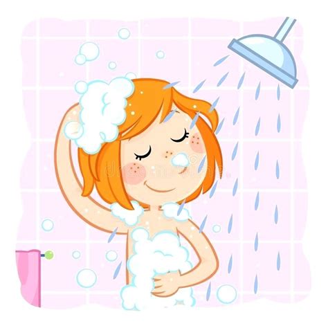Bath Shower Girl Clip Art