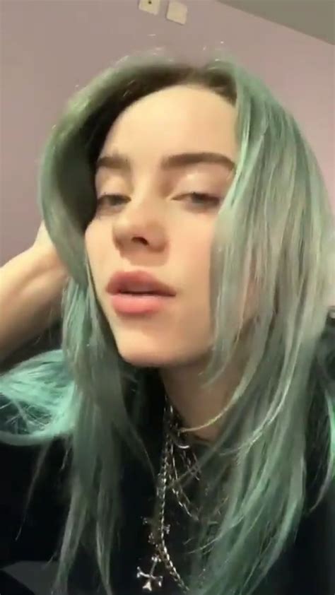 Billie Eilish Aqua Hair