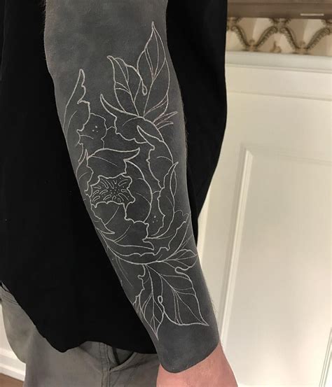 Black Arm White Tattoo