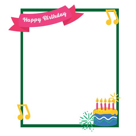 Border Happy Birthday Card
