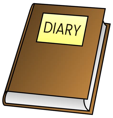 Diary Book Cartoon