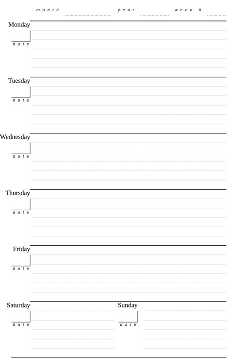 Diary Pages Template For Word