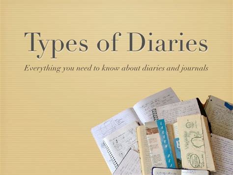 Different Types Of Diaries